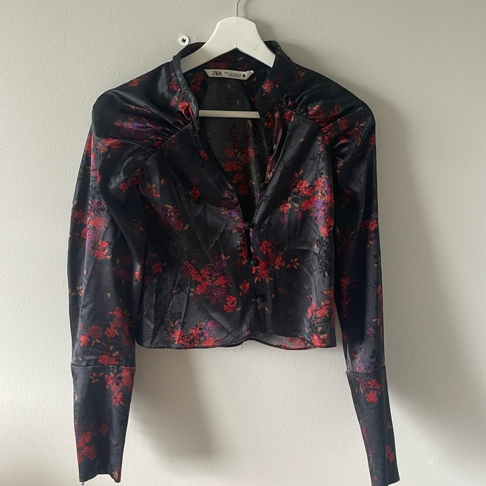 Zara satin blouse